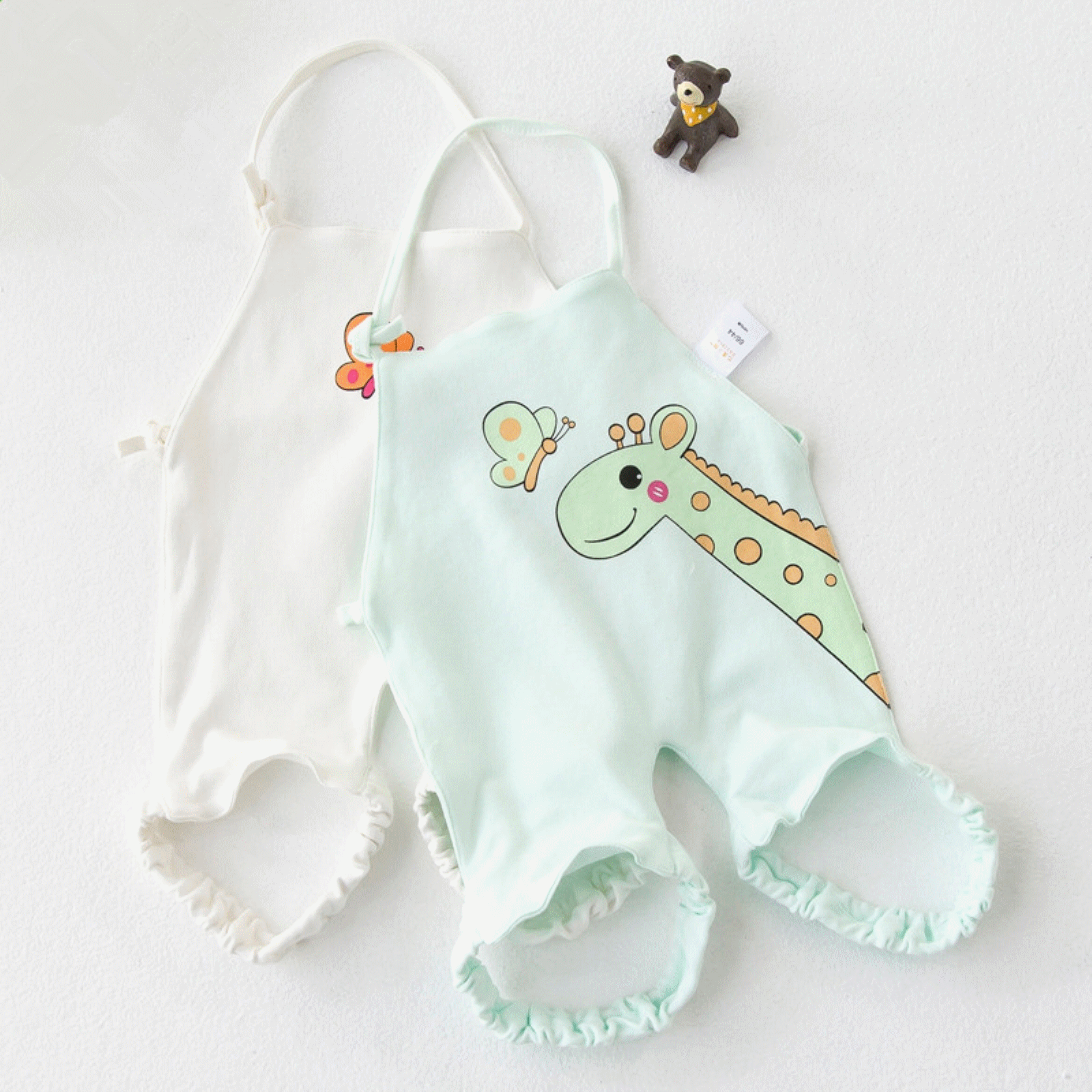 男女宝宝肚兜纯棉连脚春秋婴儿兜兜新生幼儿衣服夏小孩睡觉护肚围