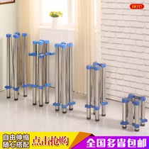 Folding table frame hotel large round table square table folding frame table leg portable table foot mobile table stand