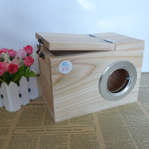 Golden Flower Squirrel Wooden House Hammered Wooden House Honey Bag The Base Cage Wooden House Wood Nest