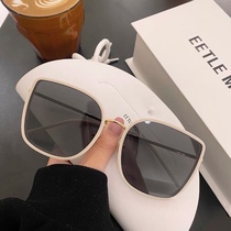  Sunglasses womens summer 2021 new square milky white bibi sunglasses large frame summer sunscreen round face big face thin