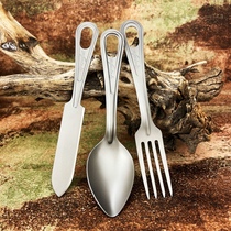 US style tableware pure titanium knife and fork spoon set