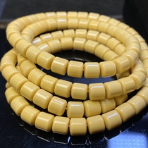 Gold paste Jade handstring 108 beads old beads old Dragon salivation Jade ball bracelet female