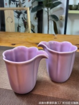 Violet Flower Mouth fair petals design Jingdezhen high temperature ceramic micro-flawless open Film random hair
