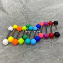 Cactus puncture Frosted texture pure tongue nail from reserve acrylic 14g piercing titanium steel candy