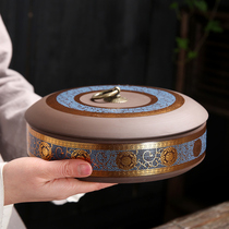 Purple sand tea pot Ceramic large size sealed storage tea pot White tea Puer tea box Tea cake pot Tea storage box