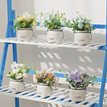 Nordic living room simulation green plants Green plant decoration Fake flower ins small potted ornaments Creative home portable basket