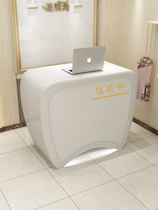 Nordic childrens clothing bar cashier counter Simple modern shop reception small beauty salon net red paint front desk