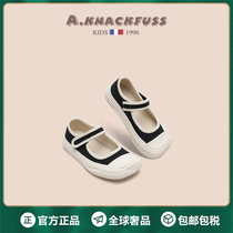 Easy to wear and take off~Foreign style wild girl princess shoes French A Knackfuss fashion and comfortable childrens canvas shoes