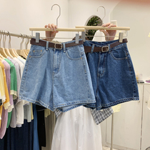 2021 summer new Korea East Gate fashion art hipster Korean loose Joker high waist denim shorts