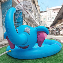 Childrens cartoon inflatable elephant water spray pad paddling pool kindergarten outdoor water games Baby summer toys