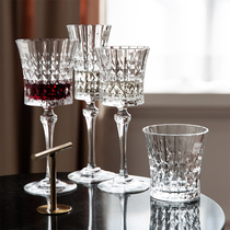 French imported CDA European luxury crystal glass goblet Diamond Champagne glass wedding sparkling wine wine wine red wine