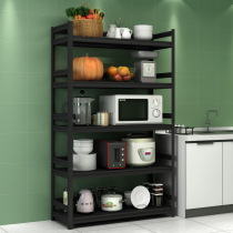 Five-story kitchen shelf fence carbon steel storage microwave oven floor multi-layer storage rack removable household shelf