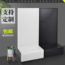 Customized round hole hole plate rack mobile phone accessories jewelry display rack tool hanging board floor rack adhesive hook