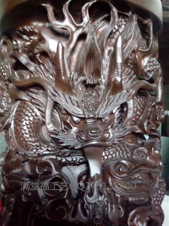 Ebony wood carving pen barrel Kowloon play beads painting barrel crafts set pieces mamwood town house living room workers gifts