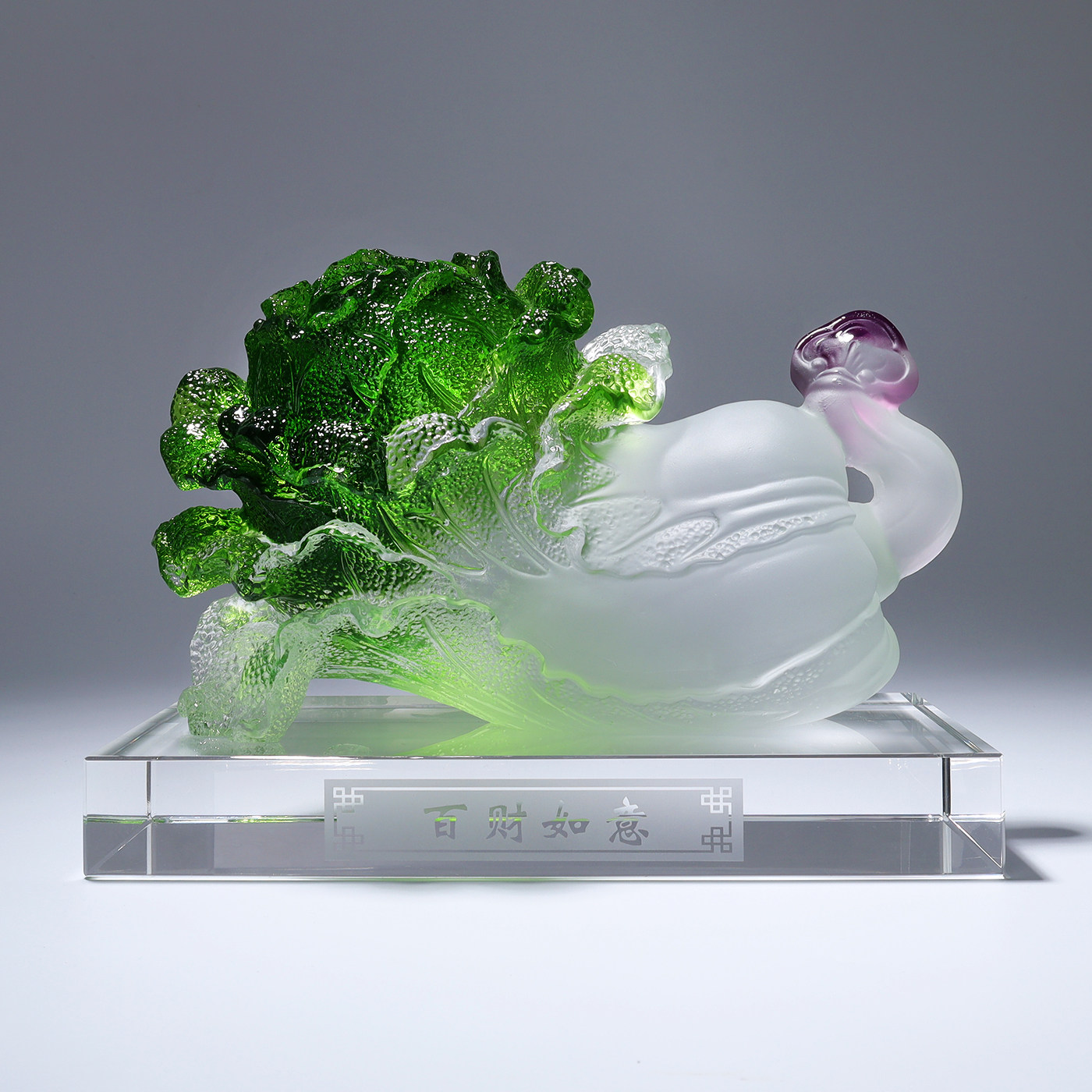 綺麗^_^天然石　高品質　白水晶　手彫り　白菜の形に彫刻した物　百財　877g O1CN01Bif8z52BDkPYUiy5N_!!