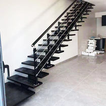 Modern indoor stair custom duplex second floor rotating loft household guardrail small apartment steel structure overall design