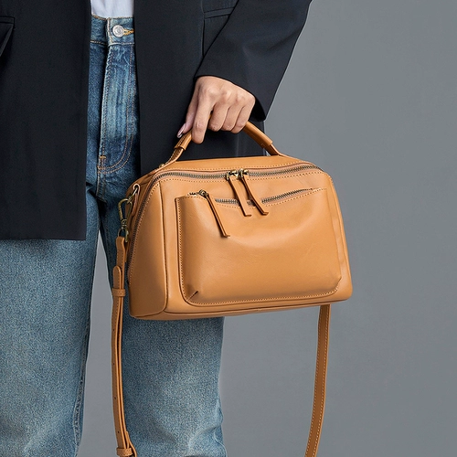 Подушка, портативная кожаная модная сумка через плечо, из натуральной кожи