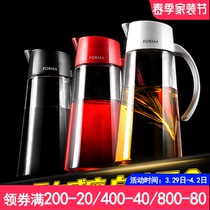 ASVEL Japan automatic opening and closing oil pot glass oil bottle anti-leaking soy sauce bottle home kitchen oil tank European style vinegar pot