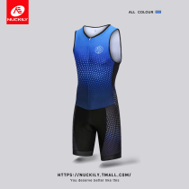 Sleeveless triathlon one-piece triathlon sports mens riding suit high-elastic quick-drying sweat-wicking competition equipment