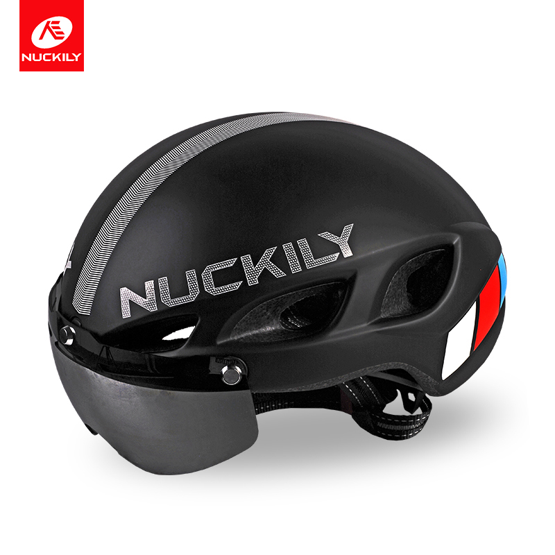 Bicycle riding helmet for men and women mountainous road bicycle hats equipped with windglasses and spectacles in one form of night light