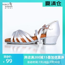 DanceToday professional Latin dance shoes White dance shoes Girls Children soft-soled practice shoes 099