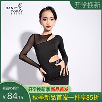 DT childrens Latin dance practice clothes girls Autumn New suspenders dress professional childrens training uniform B281