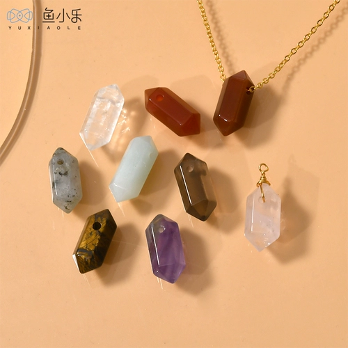 Натуральный шестиугольный кварц, подвеска, ожерелье и браслет ручной работы, серьги, аксессуар, аксессуары, DIY