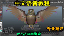 066Maya Bird Animation Binding Video Tutorial With Wings Complete Flying Biological Character Chinese Voice 3D Game