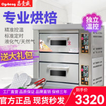 Changyisheng gas oven commercial two plates two two plates large capacity baking bread pizza cake gas oven