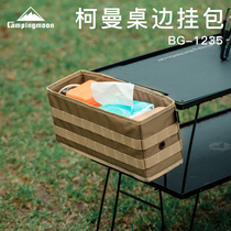 Kerman multipurpose folding table edge hanging bag portable containing bag Outdoor camping cookware Pack charging wire hole position reinforcing plate