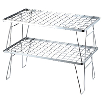 Coman outdoor self-driving rack picnic folding table simple stainless steel combination with barbecue table car