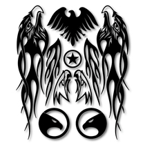 Eagle scooter sticker Ghost fire electric car decorative fuel tank sticker Body personality waterproof cover sticker reflective sticker
