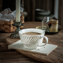 You porcelain latte coffee cup vintage Cup simple household ceramic cup drinking cup niche retro mug