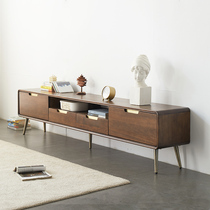 The wood workshop all solid wood TV Cabinet 2 meters modern simple small apartment living room combination floor cabinet industrial wind furniture
