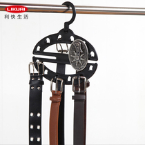 Likai Japan imported belt hanging Shinko multi-function space-saving round 12 belts wardrobe belt rack