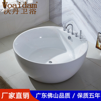 Independent round bathtub Home theme hotel color thin edge net celebrity Japanese couple jacuzzi 1 2 35 meters