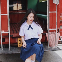 Thai school uniform direct mail first love this little thing small water with the same JK girl short-sleeved class suit crew neck shirt
