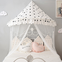 ins childrens tent wall-mounted mosquito net Princess household girl baby baby bed mantle anti-mosquito reading corner decoration