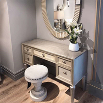 American dresser solid wood Retro Mirror European makeup table light luxury desk Meike Mori impression art furniture