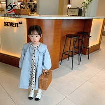 Women's children's clothing autumn long windbreaker children's spring and autumn 2022 new baby girls foreign style Korean coat