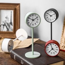 Alarm clock Brief Nordic Style Students with muted headboard clock creative personality table clock desktop pendulum small seat clock
