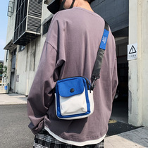 Tide Single Shoulder Bag Men Canvas Bag Damp Satchel Satchel students Cross-pack Korean version Backpack Boyss Tide Pouch
