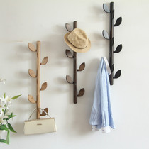 JBT solid wood creative leaf coat rack living room wall hanging wooden hanger entrance wall hanging hook