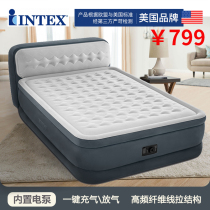 INTEX64448 built-in electric pump backrest inflatable bed household double-layer air cushion bed height 48cm