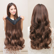 Long curly hair wigs Big waves invisible real hair Hair One-piece long hair wig womens incognito hair extension