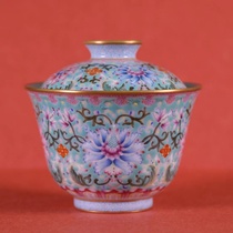 The rich flowers in the world the Pine stone green space the lotus pattern the second bowl the bowl 130L (Hua Yixuan)