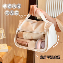 ins style simple large capacity waterproof cosmetic bag portable lady travel cosmetics storage bag transparent wash bag