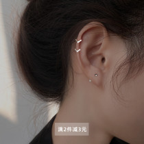 Miss z Geometric Earbone Nail Woman Pure Silver Earbone Ear Nail 2022 New Tide Actresses Small Crowd Design Ear Bone Ring