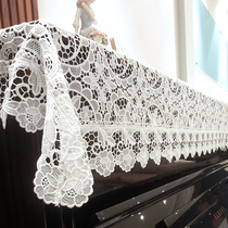Thai Embroidered New Eu Type Lace Piano Half Hood Water Soluble Embroidered Hollowed-out Piano Hood White Piano Full Hood