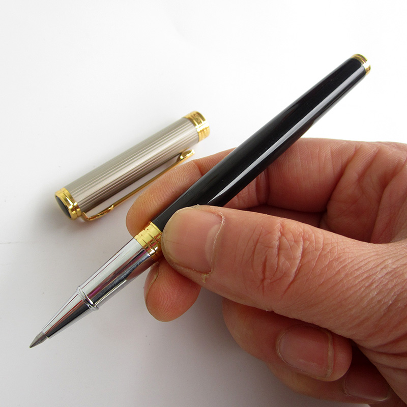 High-quality Liqin LIQIN treasure bead pen metal pole word warhead business office signature pen black